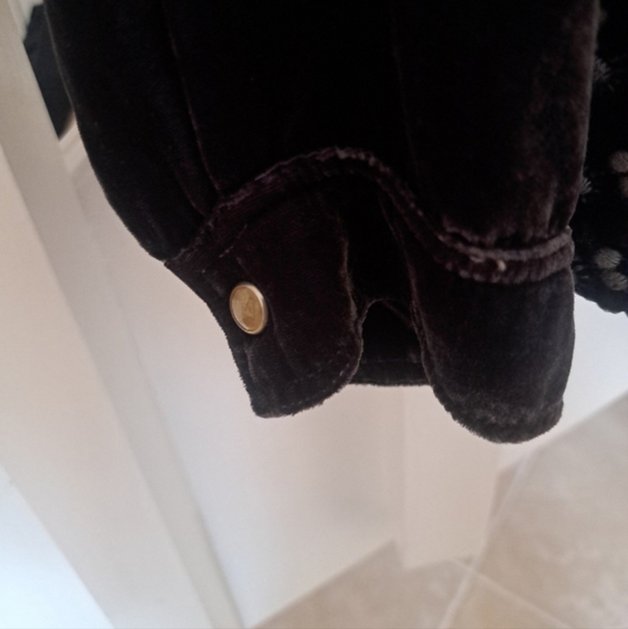 Johnny Was Western Style Pearl  snap down Grey Velvet embriodered blouse EUC szS - Picture 5 of 10